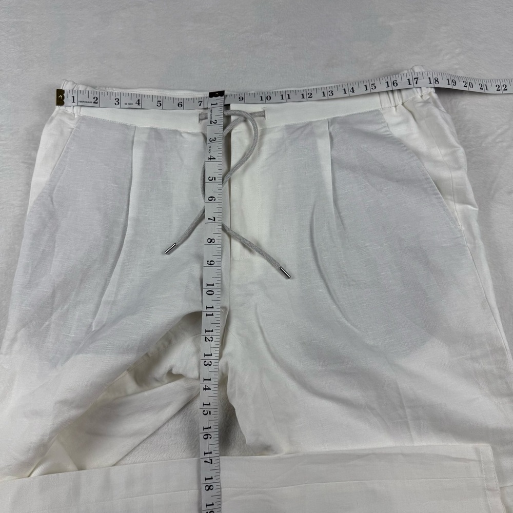 Tessuti di Sondrio Ames Pleat trousers OffWhite Linen Blend Men’s 38 - Picture 10 of 12